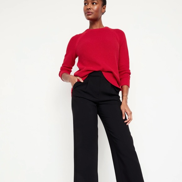 NWT OLD NAVY Textured Pullover Tunic Sweater Color: ROBBIE RED - Picture 4 of 7